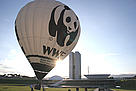 No Dia Mundial da Água, um voo de balão sobre o Congresso Nacional, em Brasília (DF).