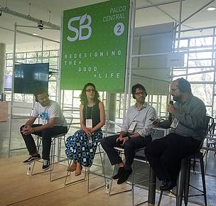 Felipe Spina fala durante o Sustainable Brands SP 2018 
