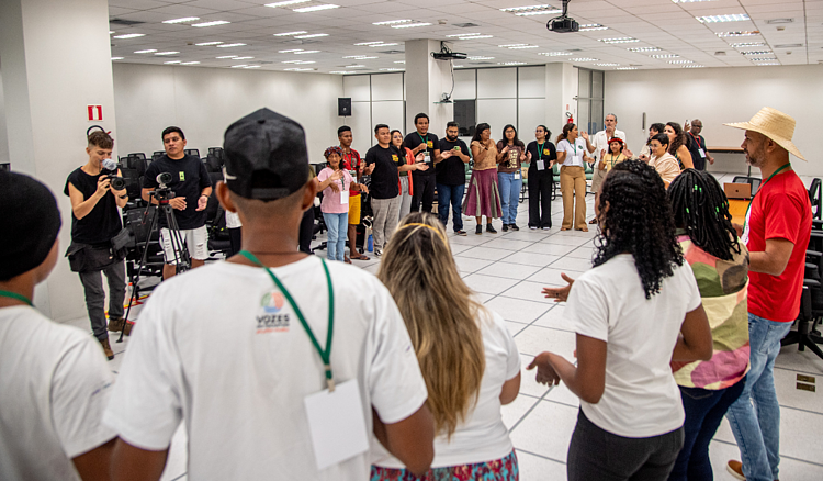  Mesa Aliança juventudes amazônidas pelo futuro durante os Diálogos Amazônicos 2023, em Belém (PA) 