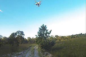 Quadricoptero sendo enviado para missão (WWF)
