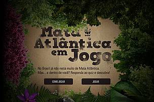 Tela de entrada do quiz Mata Atlântica em Jogo 
© WWF-Brasil