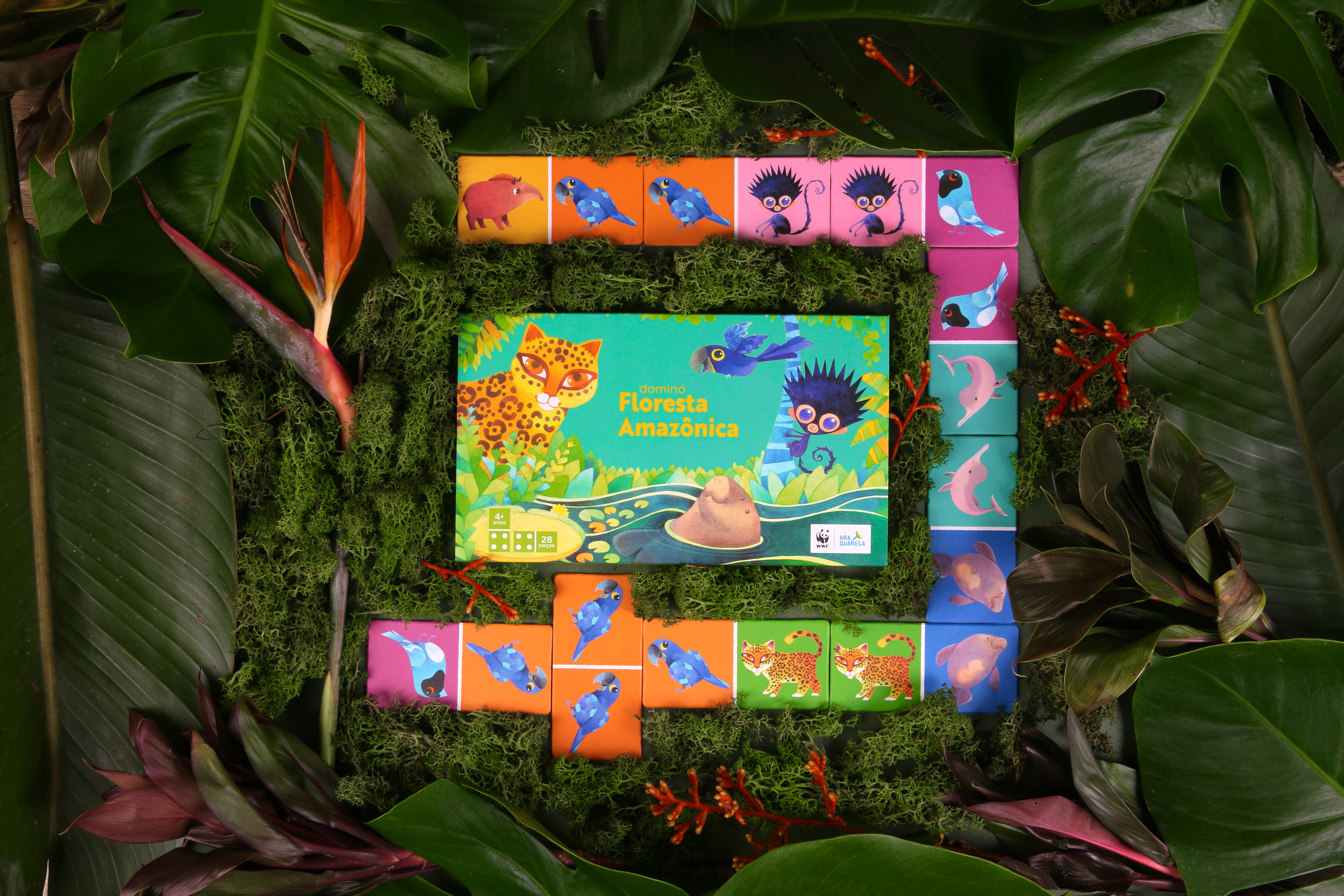 Jogo de educação de jogos de números para crianças papagaio em um galho no  fundo da floresta tropical
