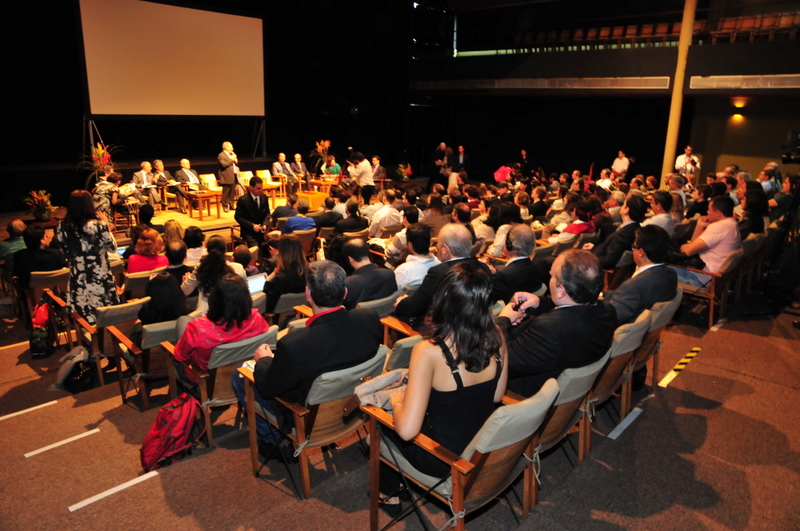 Plateia durante o lançamento do Plano Estadual de Recursos Hídricos do Acre, no 