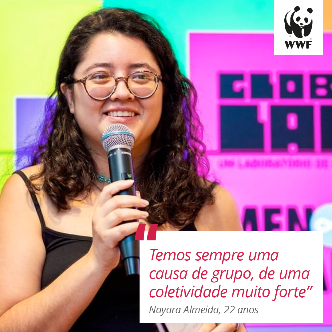 Nayara Almeida, 22, ajudou a trazer o movimento #FridaysforFuture ao Brasil e produz um podcast voltado aos jovens